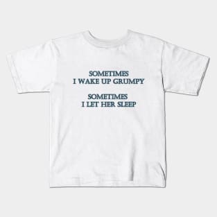 Funny "Grumpy Sleep" Joke Kids T-Shirt
